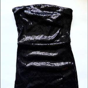 Sequence tube top dress | Color : Black | Size : XXS | Short